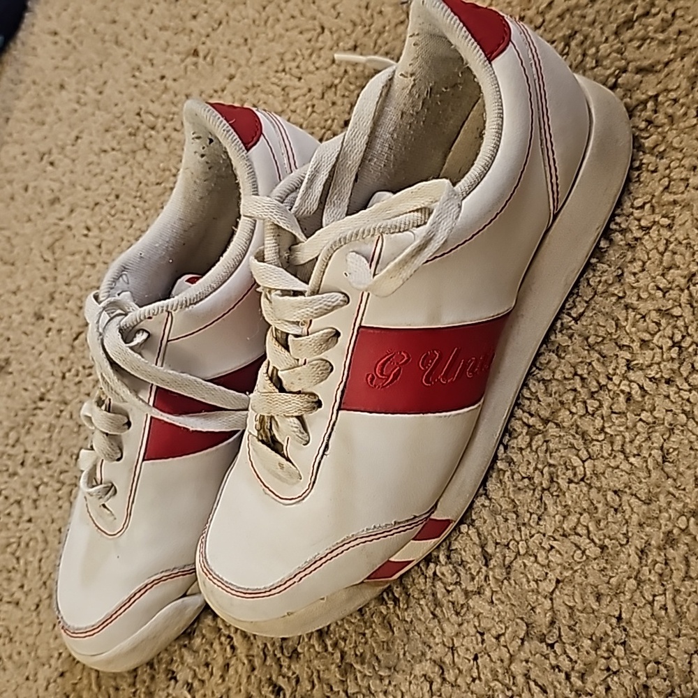 G unit sneakers red and white